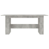 ZNTS Dining Table Concrete Grey 180x90x76 cm Engineered Wood 800472