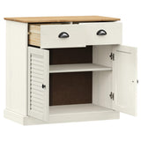 Sideboard with Drawers VIGO 78x40x75 cm White Solid Wood Pine 353203