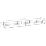 Dog Kennel Black 18 m Steel 3082116