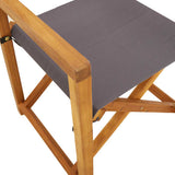 Folding Director Chairs 2 pcs Dark Grey Fabric 365838
