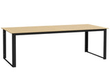 Garden Table for 6 People, 175 x 78 x 75 cm Rectangle Outdoor Dining Table with Slatted Top, Metal T3398P327919