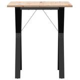 ZNTS Dining Table Y-Frame 60x60x75 cm Solid Wood Pine and Steel 3282714