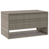 Outdoor Cushion Box Grey 100x55x55.5 cm Poly Rattan 4104143