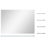 Wall Mirror with 5 Shelves Silver 80x60 cm 249445
