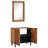 Bathroom Sets 2 pcs Acacia Brown Winish Solid Mango Wood 3310036