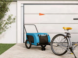 Pet Bike Trailer Blue and Black Oxford Fabric and Iron 94023