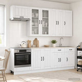 Kitchen Unit LUCCA 8 pcs High Gloss White Engineered Wood 3438157