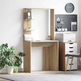 Desk with Shelf Sonoma Oak 78.5 x 37 x 154.5 cm Engineered Wood 869340