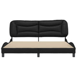 Bed Frame without Mattress "Hvar" Black 180x200 cm Super King Faux Leather 3208052