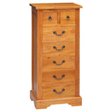 Chest of Drawers Natural 45 x 35 x 100.5 cm Solid Mahogany Wood 42009933