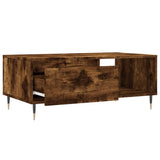 Coffee Table Smoked Oak 90x50x36.5 cm Engineered Wood 830561