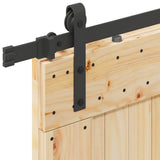 Sliding Door with Hardware Set 70x210 cm Solid Wood Pine 3332706