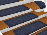 Stair Mats Self-adhesive 15 pcs 65x21x4 cm Blue Rectangular Edge 134566