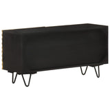 TV Cabinet 90x30x45 cm Solid Mango Wood 322681