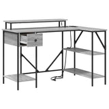 Desk with Drawer Grey Sonoma 120 x 79 x 86.5 cm Engineered Wood 859403