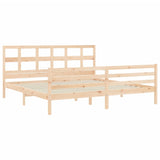 Bed Frame without Mattress 200x200 cm Solid Wood 3194851