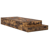 Storage Bed Frame with Drawer Smoked Oak 75 cm Engineered Wood 3335681