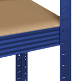 3 Piece 5-Layer Shelves Set Blue Steel&Engineered Wood 3307626