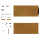 Garden Gate 85x125 cm Corten Steel Square Design 153257