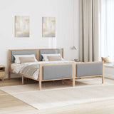 Bed Frame with Headboard Light Grey 180 x 200 cm Fabric 3394248