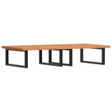 Basin Shelf Wall Mounted Steel and Solid Wood Beech 3302453
