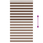 ZNTS Zebra Blind Brown 130x200 cm Fabric Width 125.9 cm Polyester 4014371