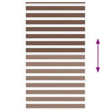 ZNTS Zebra Blind Brown 130x200 cm Fabric Width 125.9 cm Polyester 4014371