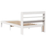 Bed Frame with Headboard without Mattress White 90x200 cm 3306783