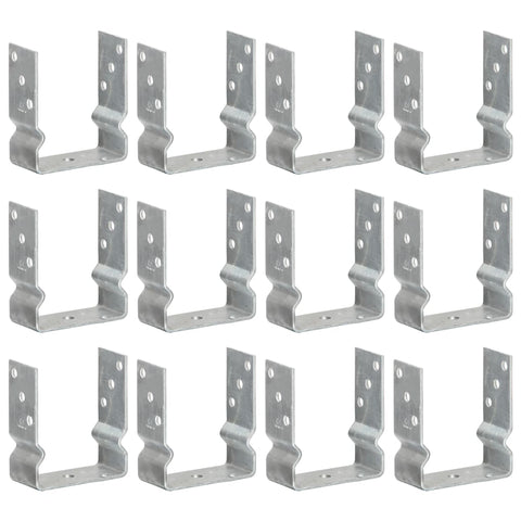 ZNTS Fence Anchors 12 pcs Silver 12x6x15 cm Galvanised Steel 145340