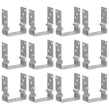 Fence Anchors 12 pcs Silver 12x6x15 cm Galvanised Steel 145340
