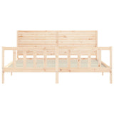 Bed Frame without Mattress Super King Size Solid Wood Pine 3193221