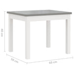 4 Piece Children Table and Chair Set White and Grey MDF 10411