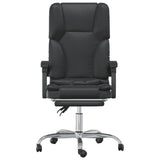 Massage Reclining Office Chair Black Faux Leather 349807