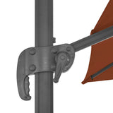 Cantilever Garden Parasol Terracotta Polyester, Aluminium 312317