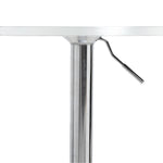 ZNTS Bar Table White 50x50x90 cm Engineered Wood and Chromed Steel 4007192