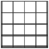 Book Cabinet Black Oak 137.5 x 29 x 137.5 cm Engineered Wood 3388357