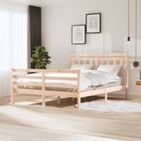 Bed Frame without Mattress King Size Solid Wood 3100659