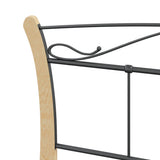 Bed Frame without Mattress Black Metal 120x200 cm 324885