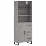 Highboard Grey Sonoma 69.5x34x180 cm Engineered Wood 3190051