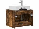 Wall-Mounted Sink Vanity Smoked Oak 49.5 x 41 x 62.5 cm 890282