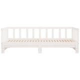 Day Bed with Trundle without Mattress White 80x200 cm Solid Wood 836160