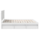 Bed Frame with Headboard White 180 x 200 cm Solid Pine Wood 3410056