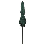 3-Tier Garden Parasol with Aluminium Pole Green 2x2 m 313845