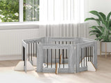 Foldable Dog Gate with Stands 6 pcs Grey Sonoma 362 cm 892160