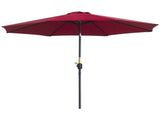 3 Tilting Parasol Garden Umbrellas, Outdoor Sun Shade with 8 Ribs, Tilt and Crank Handle for T3398P318555