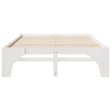 Bed Frame White 150 x 200 cm Solid Pine Wood 872984
