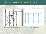 Decorative Garden Arch, with Gate - Black T3398P317762