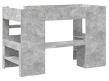 Loft Bed Frame with Desk with Storage Concrete Grey 90 x 200 cm 3410454