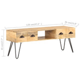 TV Cabinet 120x35x45 cm Solid Mango Wood 321790