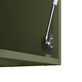 Wall Cabinet for Garage with Gas-lift Door Olive green 883275